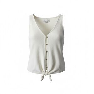 Madewell Cream Button-Front Tank Top